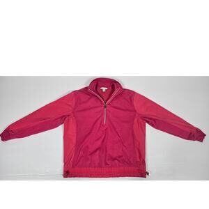 Athleta Womens Small‎ Triumph Hybrid Half Zip Sweater Salvia Pink 532520-00